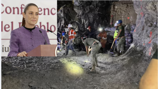 ‘Es una noticia increíble’: Buzos encuentran al último minero con vida en El Rosario, revela Sheinbaum